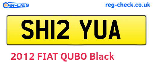 SH12YUA are the vehicle registration plates.
