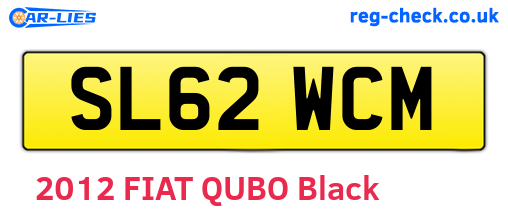 SL62WCM are the vehicle registration plates.
