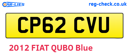 CP62CVU are the vehicle registration plates.