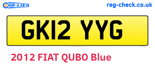 GK12YYG are the vehicle registration plates.