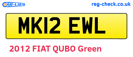 MK12EWL are the vehicle registration plates.