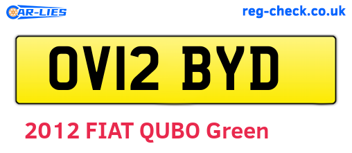 OV12BYD are the vehicle registration plates.