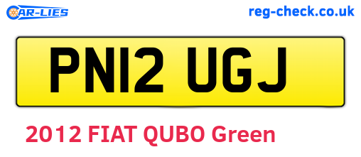 PN12UGJ are the vehicle registration plates.
