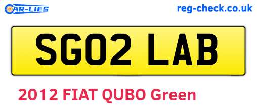 SG02LAB are the vehicle registration plates.