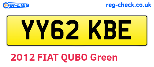 YY62KBE are the vehicle registration plates.