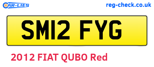 SM12FYG are the vehicle registration plates.