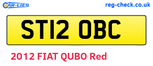 ST12OBC are the vehicle registration plates.