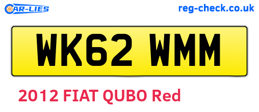 WK62WMM are the vehicle registration plates.
