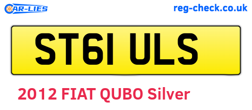 ST61ULS are the vehicle registration plates.