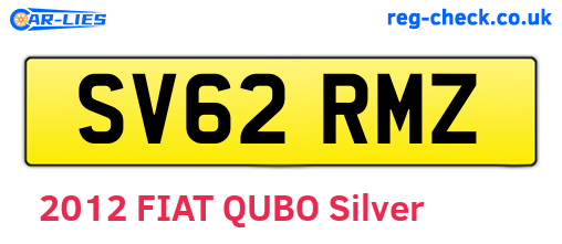 SV62RMZ are the vehicle registration plates.