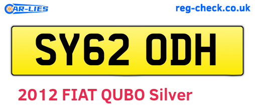 SY62ODH are the vehicle registration plates.