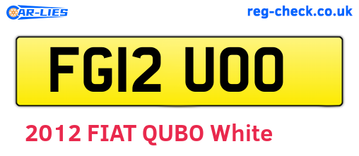 FG12UOO are the vehicle registration plates.