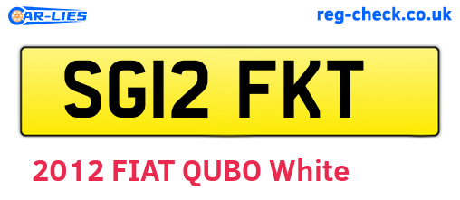 SG12FKT are the vehicle registration plates.