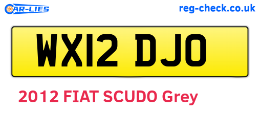 WX12DJO are the vehicle registration plates.