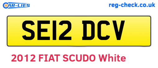SE12DCV are the vehicle registration plates.