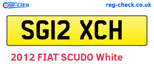 SG12XCH are the vehicle registration plates.