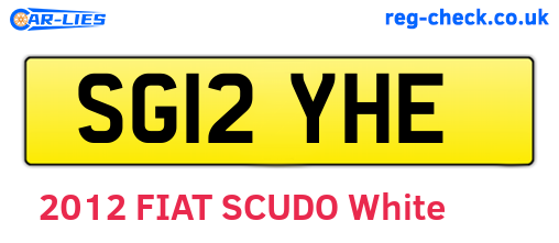 SG12YHE are the vehicle registration plates.