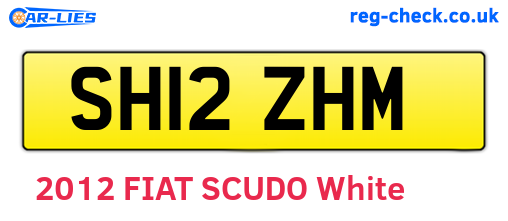 SH12ZHM are the vehicle registration plates.