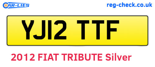YJ12TTF are the vehicle registration plates.