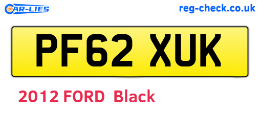 PF62XUK are the vehicle registration plates.