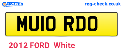 MU10RDO are the vehicle registration plates.