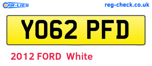 YO62PFD are the vehicle registration plates.