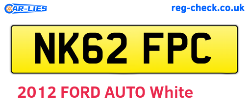 NK62FPC are the vehicle registration plates.