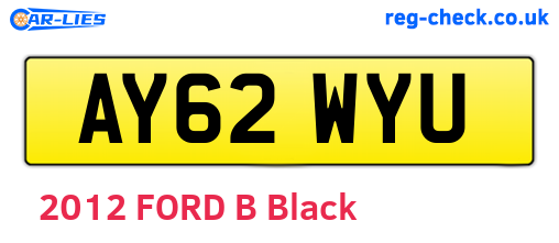 AY62WYU are the vehicle registration plates.