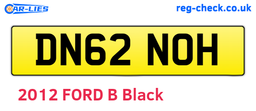 DN62NOH are the vehicle registration plates.
