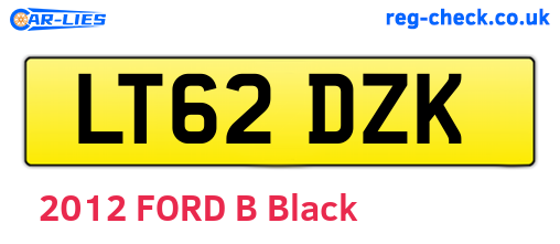 LT62DZK are the vehicle registration plates.