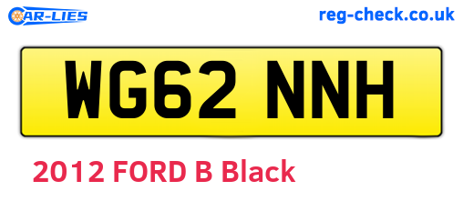 WG62NNH are the vehicle registration plates.