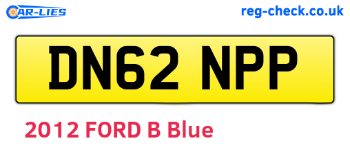 DN62NPP are the vehicle registration plates.