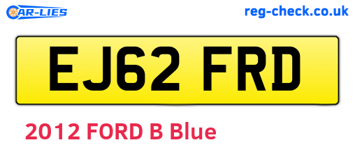 EJ62FRD are the vehicle registration plates.