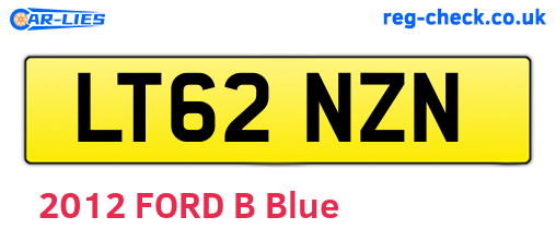 LT62NZN are the vehicle registration plates.