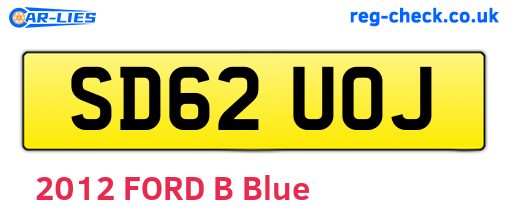 SD62UOJ are the vehicle registration plates.
