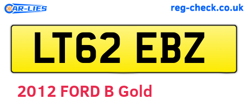 LT62EBZ are the vehicle registration plates.