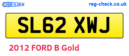 SL62XWJ are the vehicle registration plates.