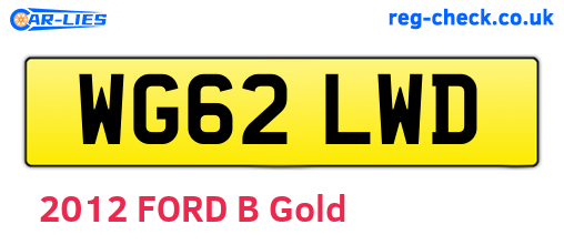WG62LWD are the vehicle registration plates.
