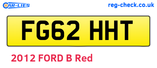 FG62HHT are the vehicle registration plates.
