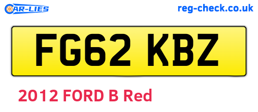 FG62KBZ are the vehicle registration plates.