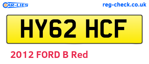 HY62HCF are the vehicle registration plates.