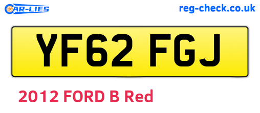 YF62FGJ are the vehicle registration plates.