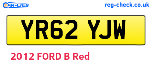 YR62YJW are the vehicle registration plates.