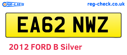 EA62NWZ are the vehicle registration plates.