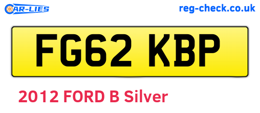 FG62KBP are the vehicle registration plates.