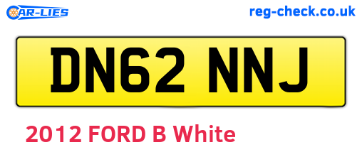 DN62NNJ are the vehicle registration plates.