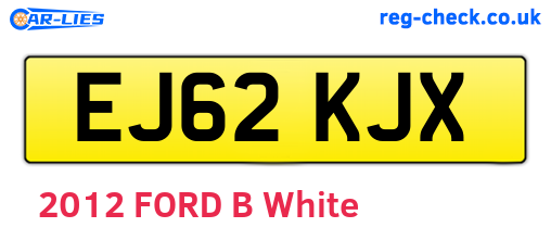 EJ62KJX are the vehicle registration plates.