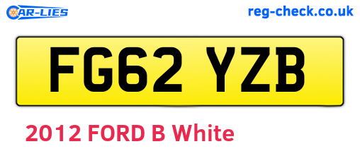 FG62YZB are the vehicle registration plates.