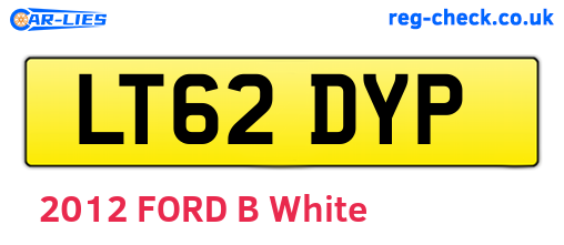 LT62DYP are the vehicle registration plates.