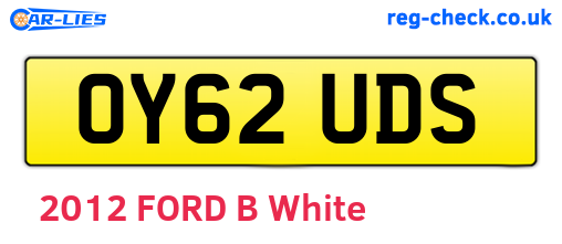 OY62UDS are the vehicle registration plates.